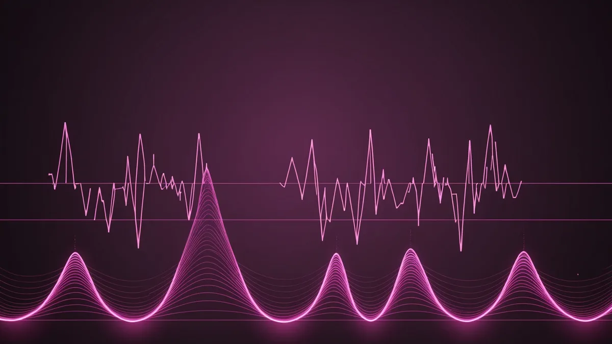 Waveform visualization representing email voice training